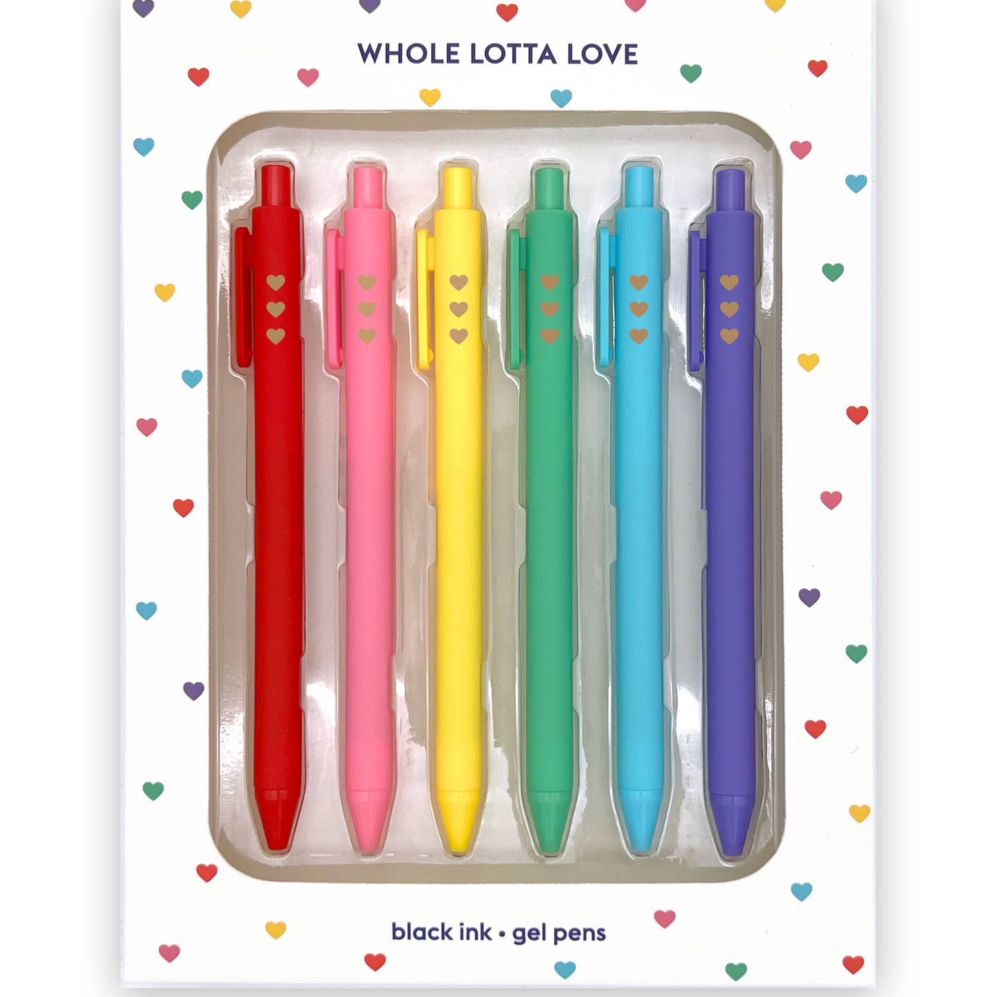 Snifty Whole Lotta Love Heart Pen Set – fun pens with uplifting sayings, perfect for school, journaling, office desks, or gifts. Available at Be Charmed