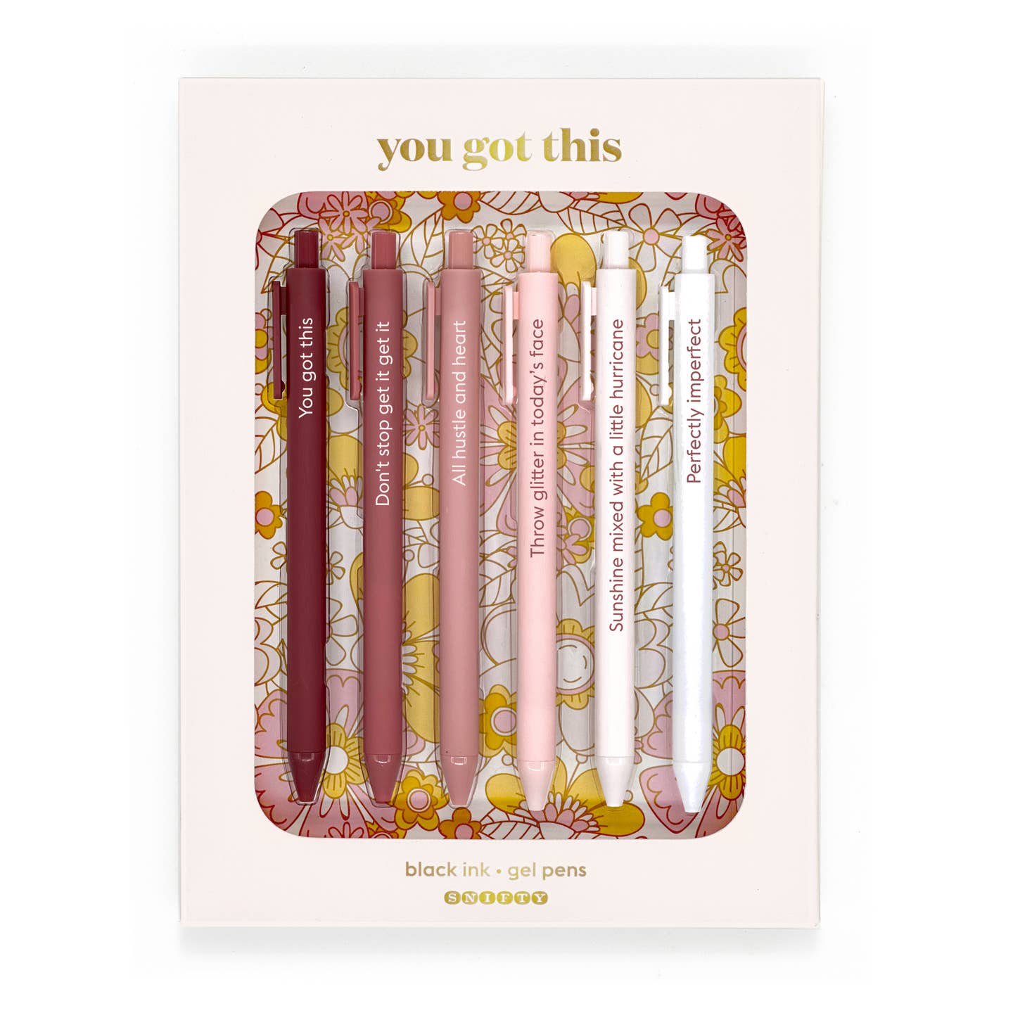 Snifty You Got This Pen Set – motivational pens with positive sayings, great for school, journaling, office, or gifts. Available at Be Charmed