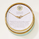 Gold In Box Spartina 449 Forever Friends Necklace 18 Inch – Elegant gold-tone necklace with engraved charm celebrating friendship and love. Ideal for gifting your best friend. Thoughtfully designed with quality materials and lobster clasp closure. Available at Be Charmed.