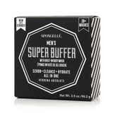 Spongellé 20+ Men’s Super Buffer in the Black Scrubber scent. Available at Be Charmed