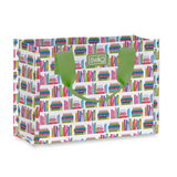 A small Book Club Swig Life reusable gift bag with webbed nylon handles and a vibrant patterned finish. Available at Be Charmed.