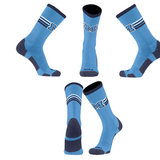 TCK - Medfield Crew Socks Carolina Blue/Navy