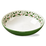 A large festive holiday ceramic serving bowl from the Tag Christmastime collection, available at Be Charmed.