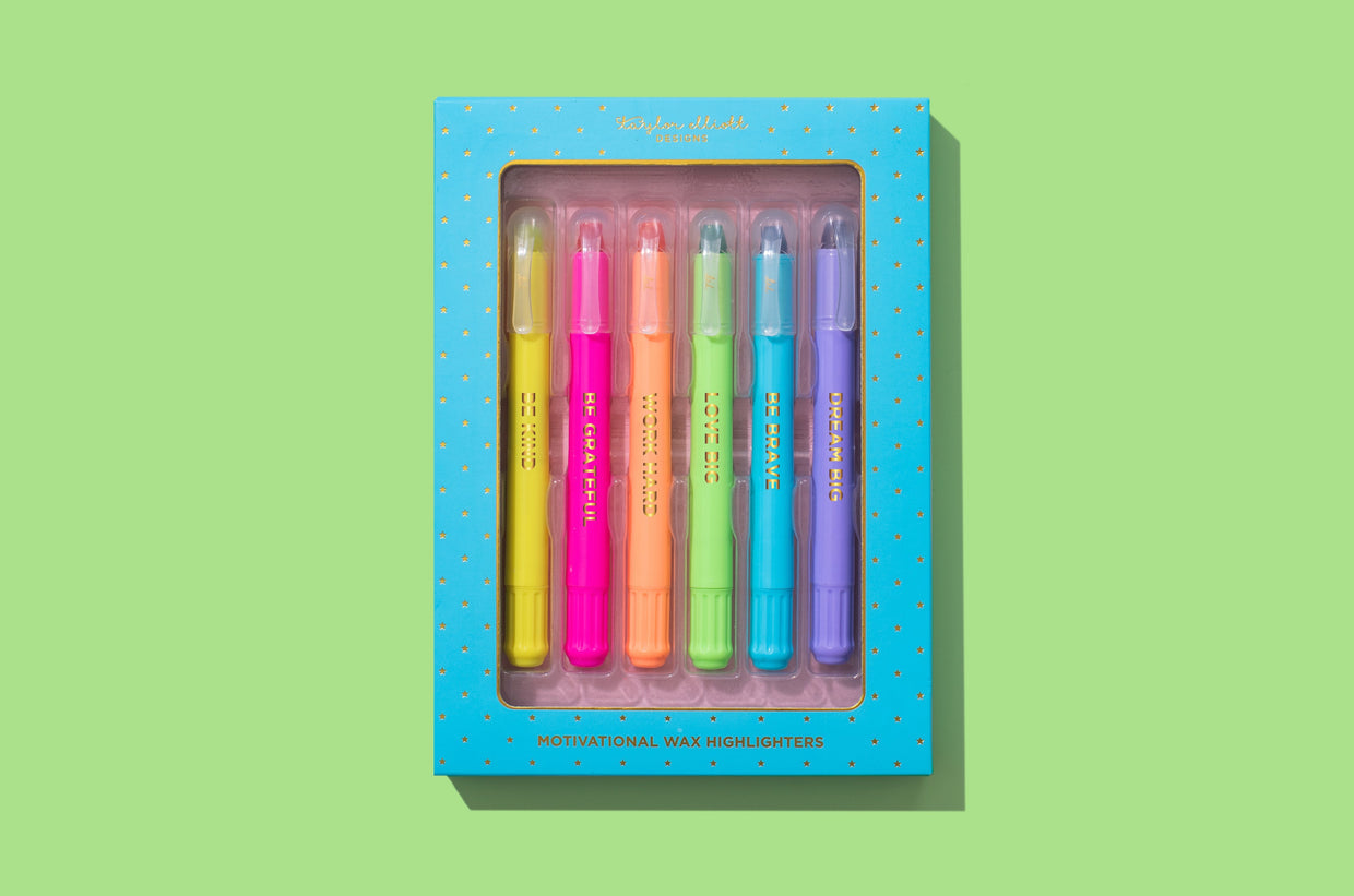 Taylor Elliot Designs Wax Highlighter Set Motivational (6pc set)