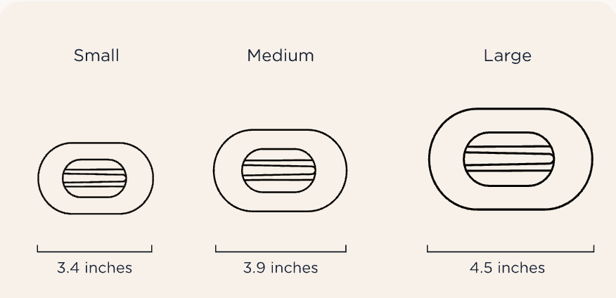 Teleties Flat Round Clip Size Chart Available at Be Charmed