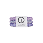 Lavender Mist hair ties with a Teleties label on a white background. Available at Be Charmed