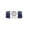 Set of Nightfall Navy hair ties with a Teleties branded label on a white background. Available at Be Charmed