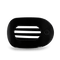 Teleties Flat Round Hair Clip in Jet Black, no-damage sleek hair accessory, available at Be Charmed