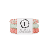 Large Calming Coral Hair Ties by Teleties, strong grip and no-rip hair accessories, available at Be Charmed.