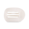 Teleties Flat Round Hair Clip in Coconut White, no-damage minimalist hair accessory, available at Be Charmed