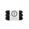 Large Set of jet black hair ties with a Teleties branded card on a white background. Available at Be Charmed