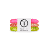 Tropical Punch Teleties Hair Ties with strong grip, waterproof & no crease—available at Be Charmed.