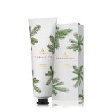 Thymes Frasier Fir Petite Hand Cream with nourishing formula and festive pine scent. Available at Be Charmed.