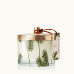 Thymes Frasier Fir Pine Needle 3 Wick Candle with festive pine fragrance – Available at Be Charmed