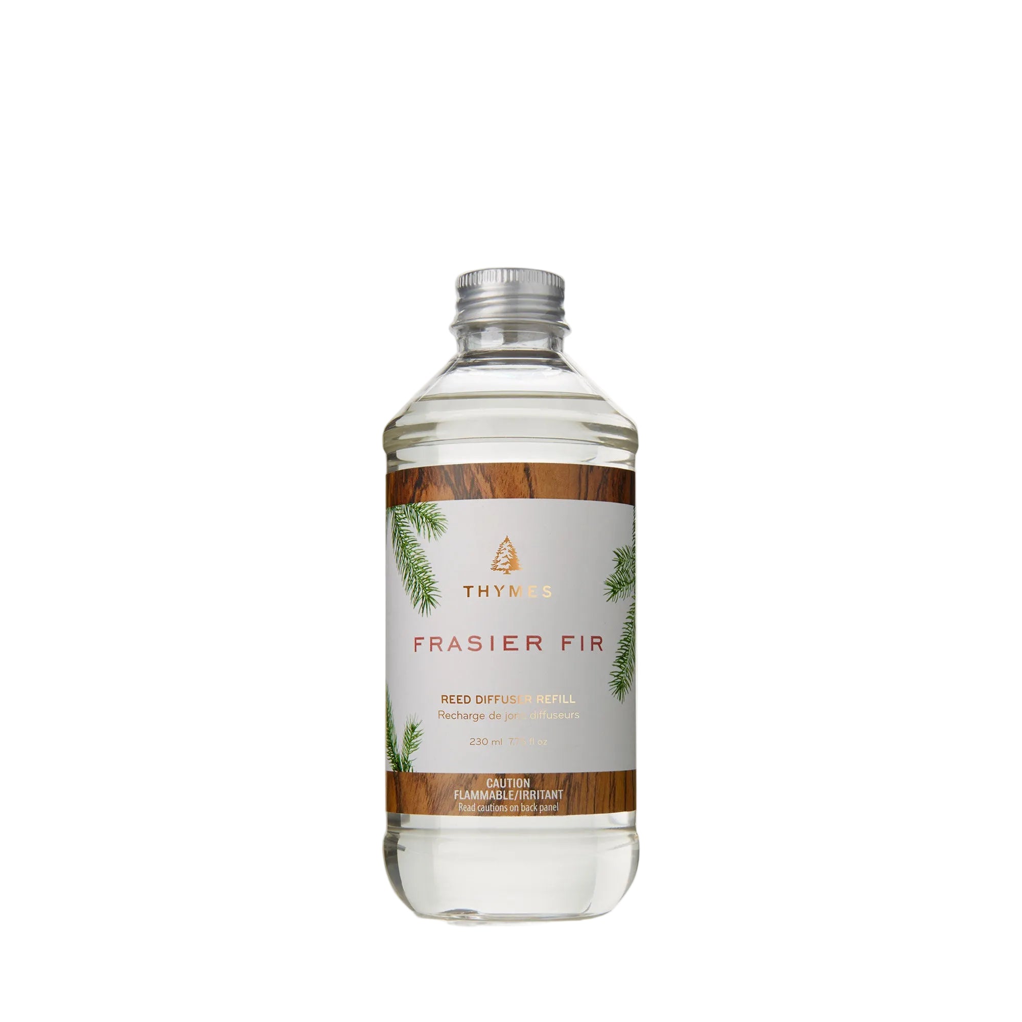 Thymes Frasier Fir Reed Diffuser Oil Refill with fresh pine fragrance – Available at Be Charmed