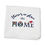 No Place Like Home Christmas tea towel by Tina Labadini Designs, festive holiday kitchen decor. Available at Be Charmed.