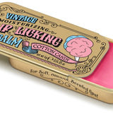Tinte Lip Balm – Cotton Candy flavored lip balm in vintage slider tin, sweet and hydrating. Available at Be Charmed.