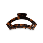 Tortoise Open Teleties Hair Clip with bendable teeth, strong hold and open design—available at Be Charmed.