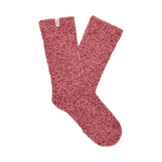Pair of pink textured socks on a light gray background. Available at Be Charmed