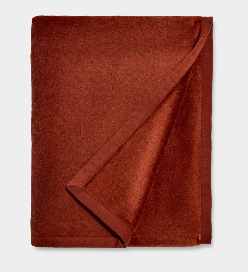 UGG Cherrywood Duffield II Throw Blanket ultra-soft double-sided plush fleece blanket, available at Be Charmed.