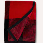 UGG Red Plaid Duffield II Throw Blanket ultra-soft double-sided plush fleece blanket, available at Be Charmed.