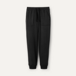 A pair of black UGG men's jogger pants with a drawstring waist and a brand tag on the lower left side. Available at Be Charmed