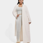 UGG Marlow premium long fleece robe in Nimbus with on-seam side pockets, available at Be Charmed.