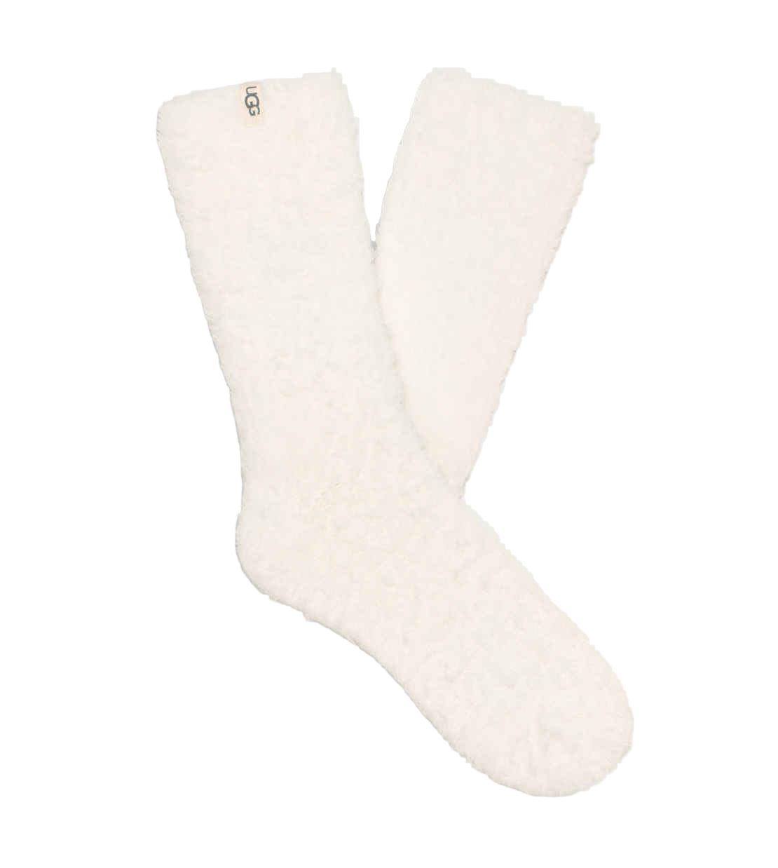 Pair of white socks on a white background. Available at Be Charmed