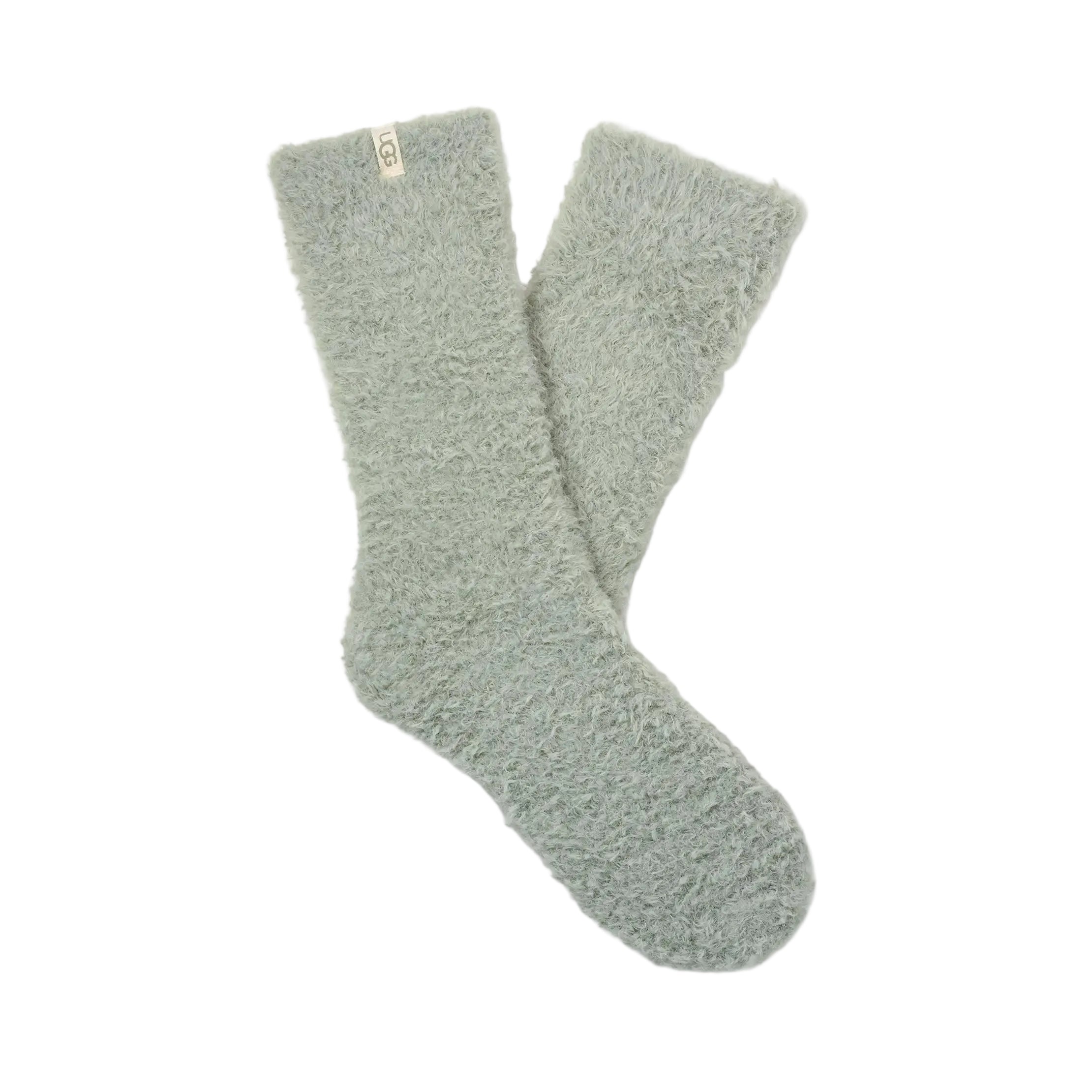 A pair of fuzzy, textured UGG - Women's Vinito Teddi Cozy Crew Socks available at Be Charmed.