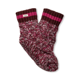 Pair of wild grape patterned socks with UGG logo on a white background. Available at Be Charmed. 