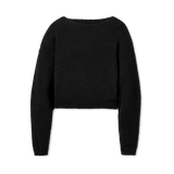 Black UGG sweater on a white background. Available at Be Charmed. 