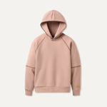 Dawn Patrol Pink UGG hoodie on a light beige background. Available at Be Charmed. 
