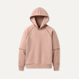 Dawn Patrol Pink UGG hoodie on a light beige background. Available at Be Charmed. 