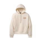 Beige hoodie with 'UGG' logo on a white background. Available at Be Charmed. 