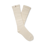 Pair of beige tyla ugg socks on a white background. Available at Be Charmed. 