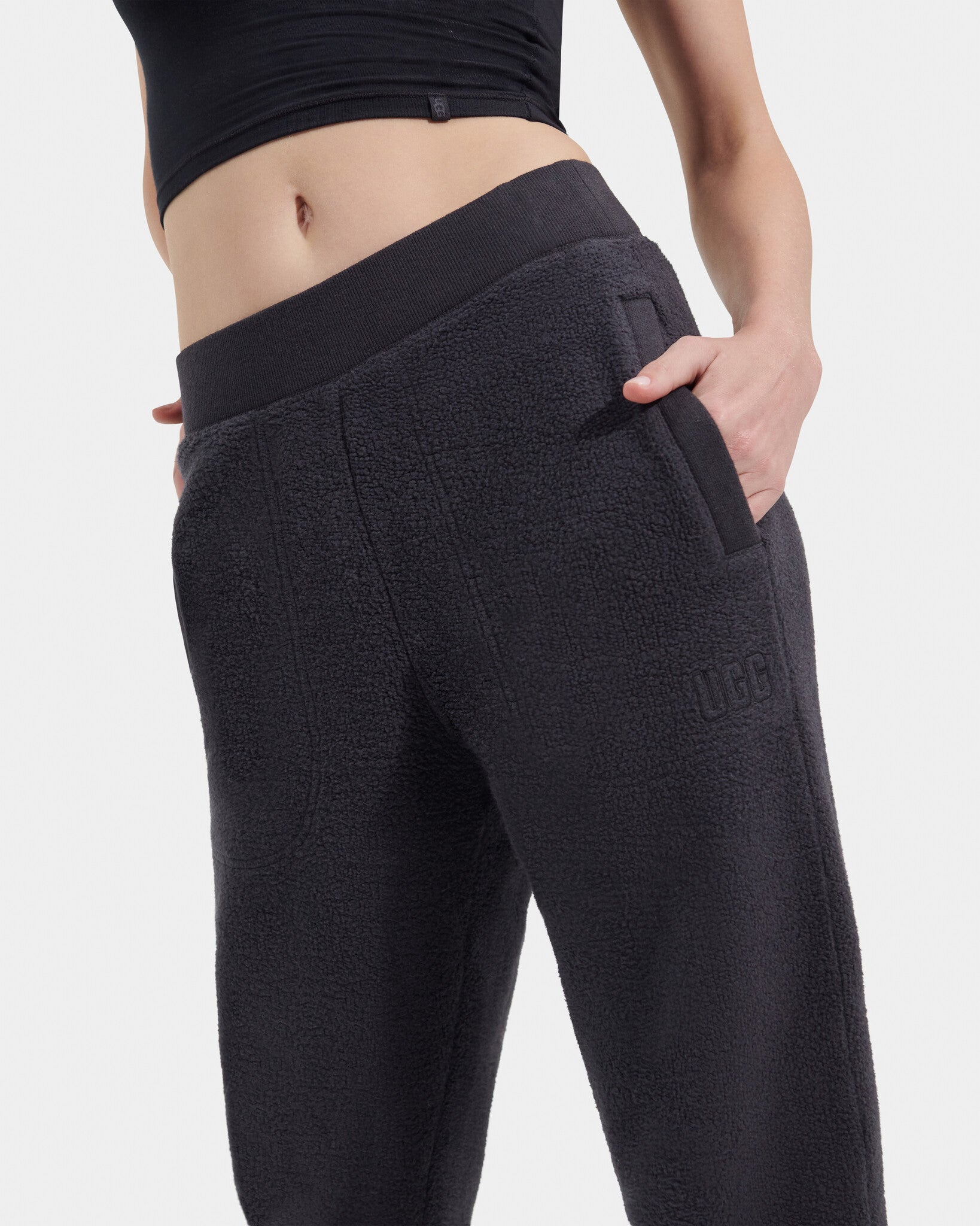 UGG Women's Sofiana Mixed Jogger in Ink blue relaxed knit loungewear pant, available at Be Charmed.