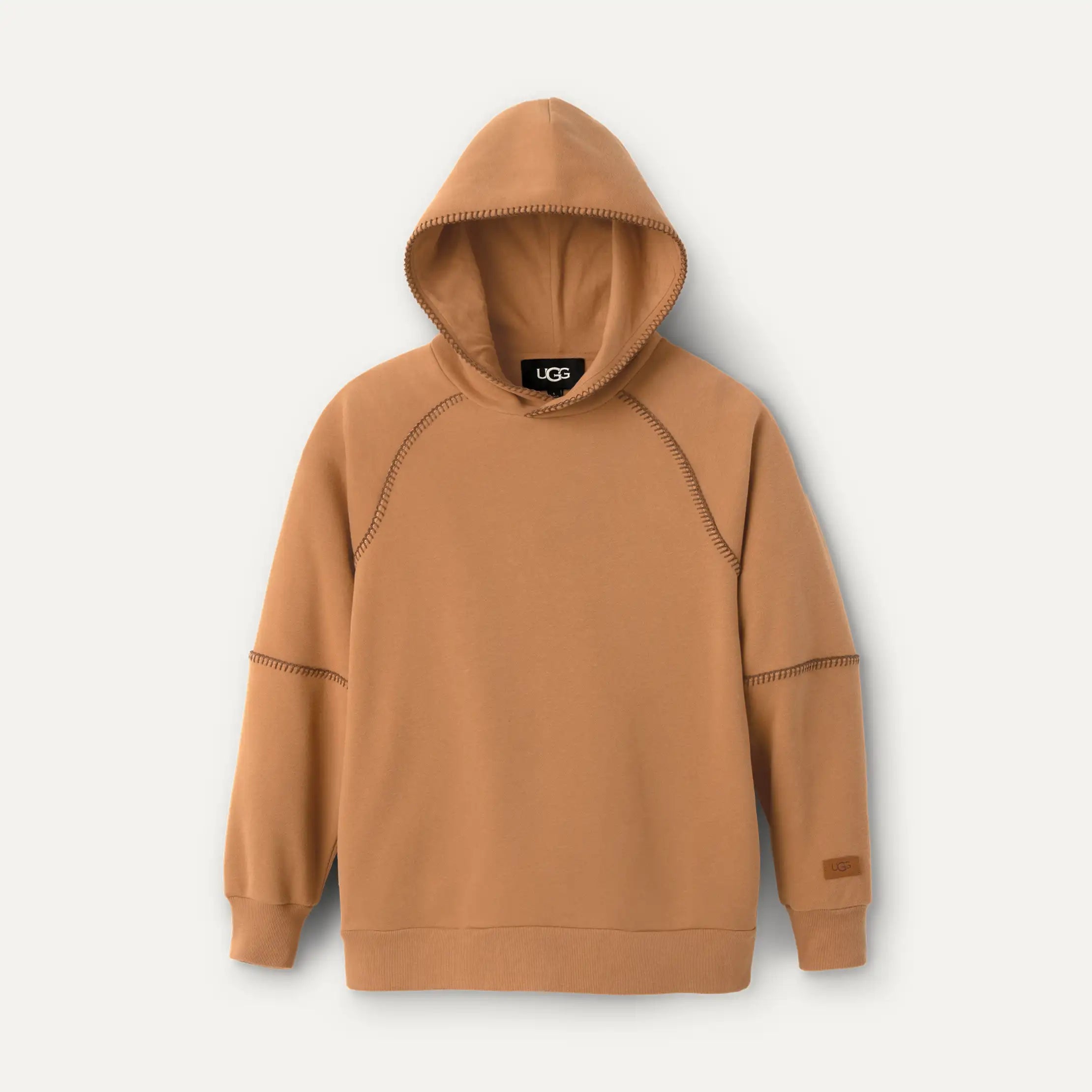 Brown Chestnut UGG hoodie with a visible brand logo on a white background. Available at Be Charmed. 
