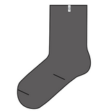 A gray UGG Leda Cozy Quarter Sock with the UGG logo on top cuff.. Availablea t Be Charmed