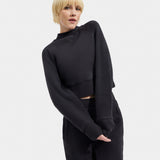 UGG Women's Tracey Mixed Crewneck in Ink blue textured lounge pullover, available at Be Charmed.