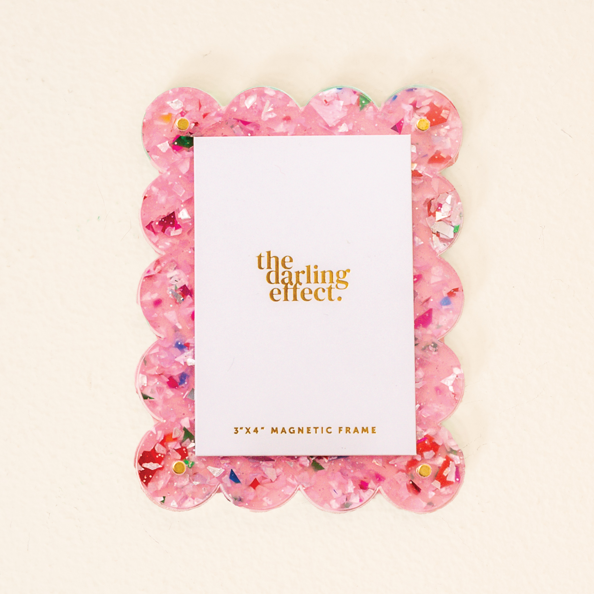 The Darling Effect Confetti Pink Mini Acrylic Picture Frame/Magnet