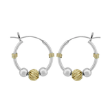Gold Filled Sterling Silver .70" Bali Hoop Earrings available at Be Charmed