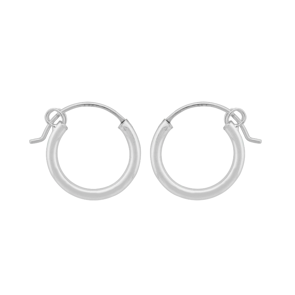 Sterling Silver .40" Hoop Earrings available at Be Charmed