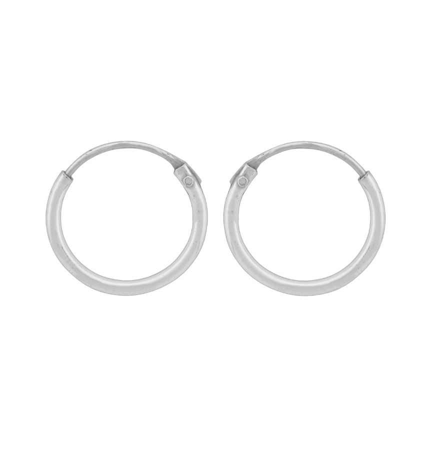 Sterling Silver .40" Hoop Earrings available at Be Charmed