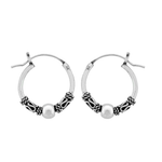 Wheeler Sterling Silver .65" Bali Hoop Earrings available at Be Charmed