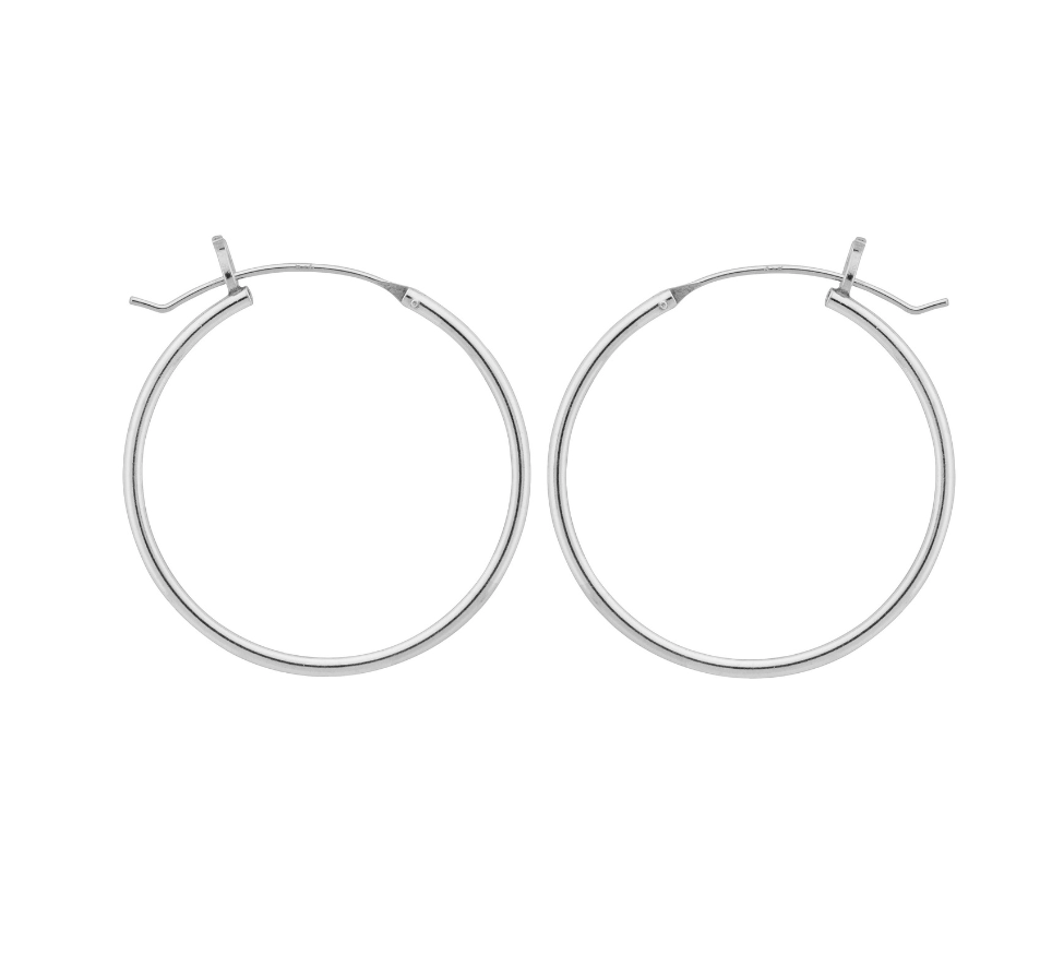 Sterling Silver .83" Hoop Earrings available at Be Charmed