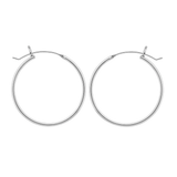 Wheeler Sterling Silver 1.15" Hoop Earring