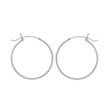 Sterling Silver 1.51" Hoop Earrings available at Be Charmed