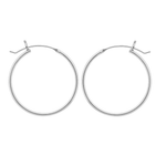 Sterling Silver 1.56" Hoop Earrings available at Be Charmed