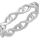 Wheeler Sterling Silver Ring Interlocking, polished silver bands interlinked together, available at Be Charmed.