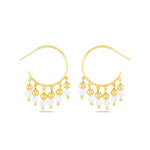 Amanda Blu Gold Moonstone Fringe Hoop Earrings